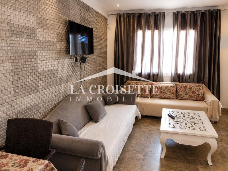 Appartement meublé S+1 avec jardin et piscine commune à La Marsa